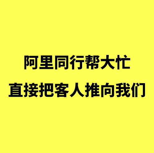 镇海阿里代运营/阿里运营同行帮大忙，直接把客人推向我们